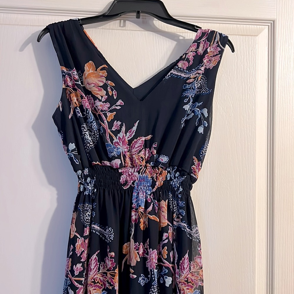 Summer sheer floral dress